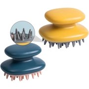 2pcs Silicone Massage Comb Air Cushion Comb Silicone Scalp Massager Shower Head with Handheld Body Massager Hair Shampoo Brush Scalp Bath Massage Brushes Hand Held Scrubber Abs