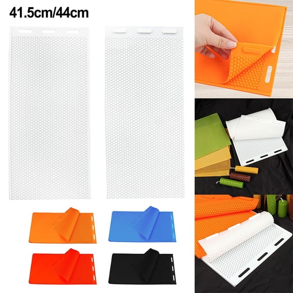 2pcs Silicone Mould Flexible Beeswax Foundation Press Moldel For Making Beeswax Flake For Efficient Beeswax Making Garden Tool
