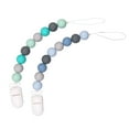 thumbnail image 1 of 2pcs Silicone Pacifier Clip Holder with One Piece Design, Soft Flexible Binky Clips with Texture for Baby Boy and Girl, 1 of 2