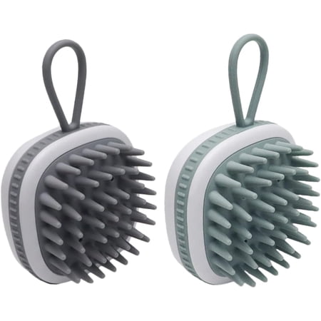 2pcs Silicone Shampoo Comb Scalp Shampoo Brush Bath Cleaner Brush Silicone Hair Brush Hair Scrubber Head Massager Clean Shampoo Silicone Scalp Brush Hair Shampoo Brushes Plastic