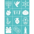 thumbnail image 1 of 2pcs Silk Screen Printing Stencils Hanukkah Theme Self Adhesive Mesh Transfers Stencil Washable Reusable Silkscreen Stencils for Printing on Wood T-Shirts Fabric Bags - 7.7x5.5 Inch, 1 of 9