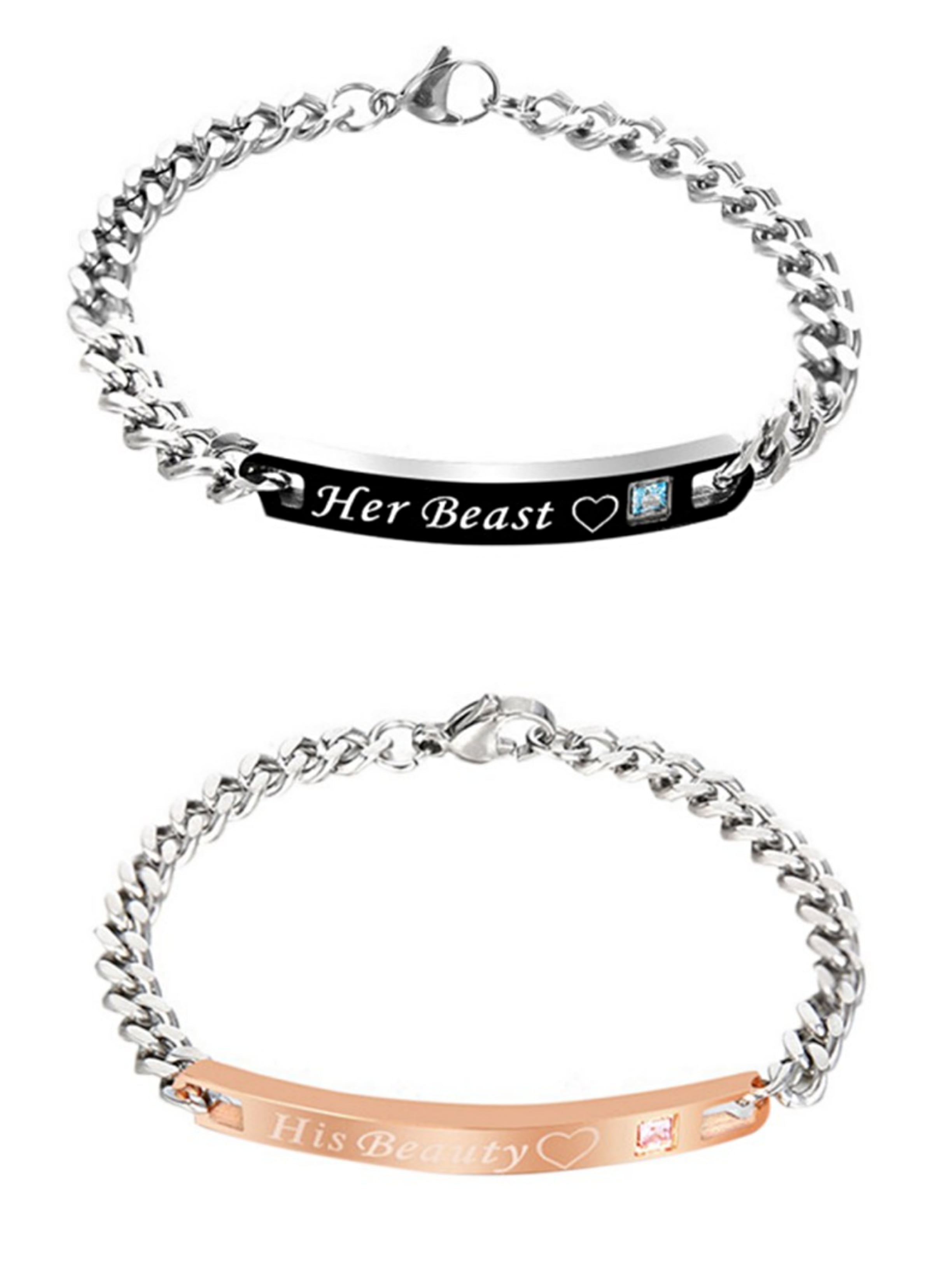 Couple Bracelets Matching Bracelets For Boyfriend Girlfriend Long Distance  Relationship Bracelets His And Her Bracelets | Fruugo IE