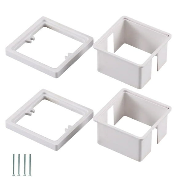 2pcs Single Socket Spacer Electrical Outlet Spacer Square with Auxiliary gasket
