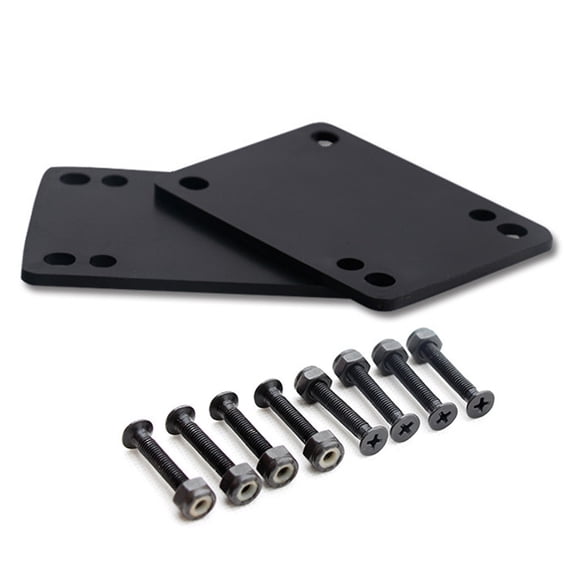 2pcs Skateboard Risers Pads with Screws and Nut Longboards Rise Pads Replacement Cushion Protector