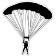 2pcs Skydiver 8" Sticker for Car Laptop IPad Waterproof Decal