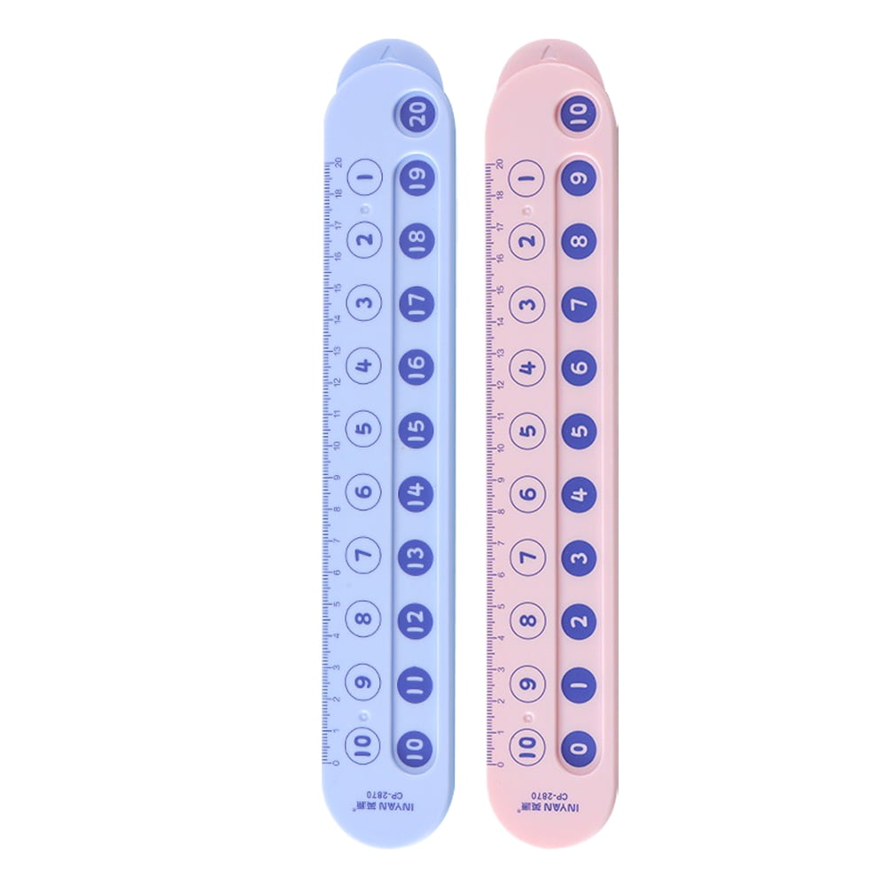 2pcs Slide Math Training Ruler for Kids Interactive Arithmetic Learning ...
