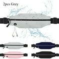 thumbnail image 1 of 2pcs Slim Running Belt For Men and Women Waist Fanny Pack Phone Holder Pouch Bag Reflective Zipper Pocket Workout Cycling Fitness, 1 of 6