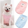 thumbnail image 1 of 2pcs Small Dog Sweaters with Leash D-Ring Fleece Warm Puppy Sweater Fall Winter Pet Coat Dog Clothes for Small Medium Dogs,Cats (Pink-Green, L(9-13lb)), 1 of 5