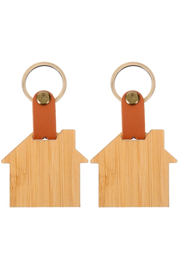 2-Pack Compact House Shaped Keychains Lightweight Design for Bags and Keys