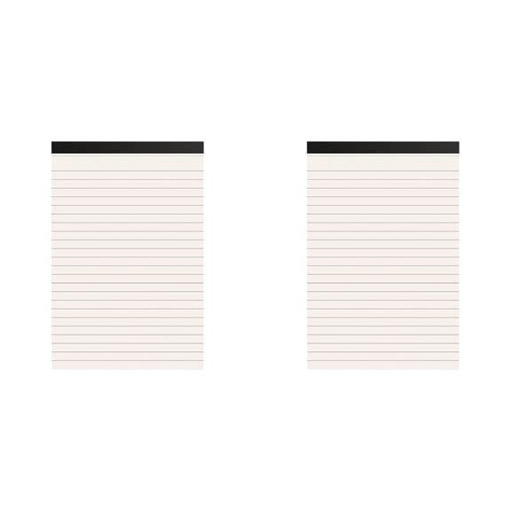 2pcs Small Note Pads 5x8 inch Notebook Ruled Lined White Notepads Writing Pads, Narrow Ruled Pads of Paper for Work, Office Supplies 80 Sheets/Each