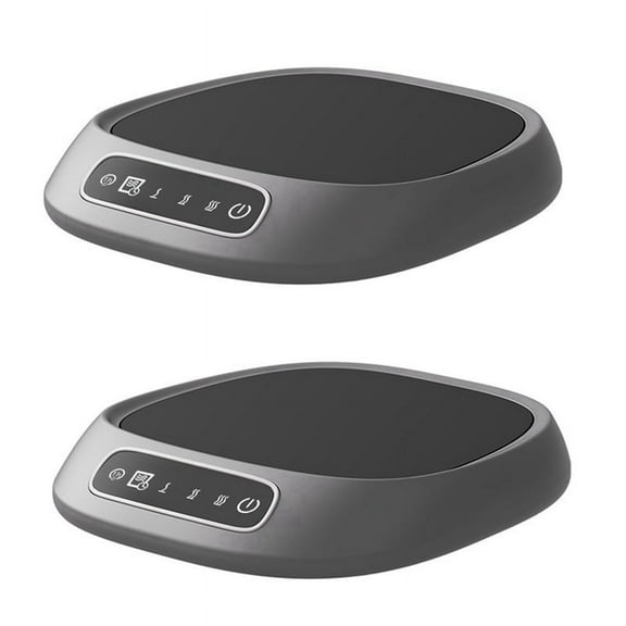 2pcs Smart Heating Coaster for Office Use - Keeps Milk, Coffee, and Tea Warm,2 x Coast Mats,Gray