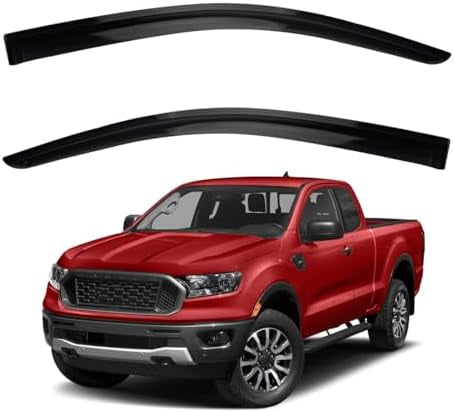 AVS Ventvisor Side Window Deflectors For 2019-2022 Ford Ranger SuperCab – Smoke Tint, Outside Mount Rain Guards (2-Piece) 2 thumbnail image