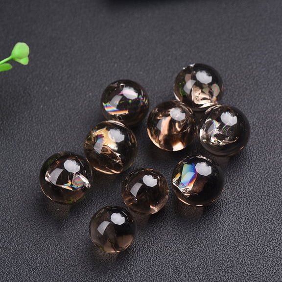 2pcs Smoky Quartz Ball Display Decorations Reiki Stone Sphere Feng Shui Ornaments 25~30mm