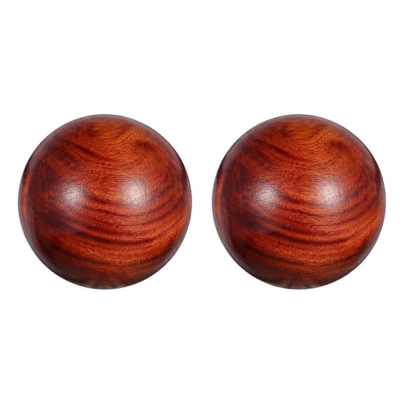 2pcs Smooth Wooden Hand Exercise Balls Acupressure Hand Massager Balls