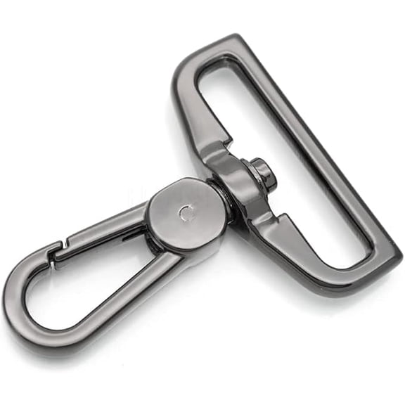 CRAFTME STUDIO Snap Hooks Swivel Push-Gate Lobster Clasps for Bags & Crafts SRCH(2-Piece, 1.5 Inches, Gunmetal)