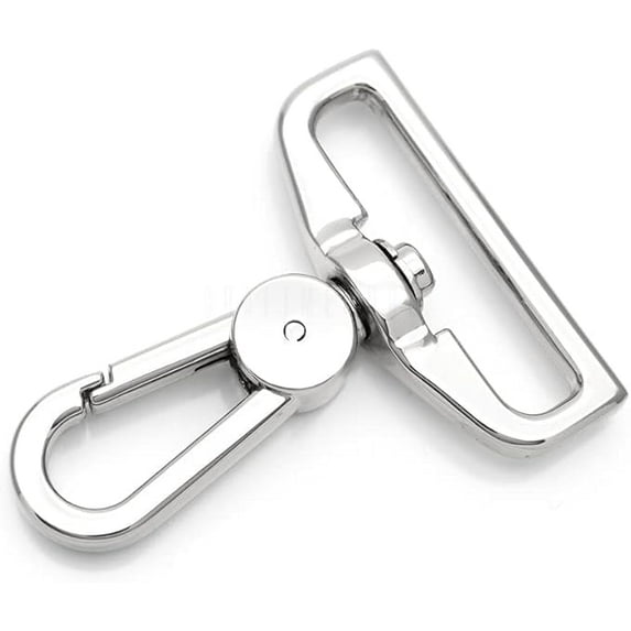 CRAFTME STUDIO Snap Hooks Swivel Push-Gate Lobster Clasps for Bags & Crafts SRCH(2-Piece, 1.5 Inches, Silver)
