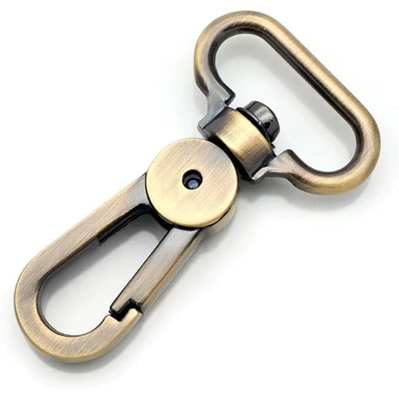 CRAFTME STUDIO Snap Hooks Swivel Push-Gate Lobster Clasps for Bags & Crafts SRCH(2-Piece, 1-Inch, Brushed Brass)