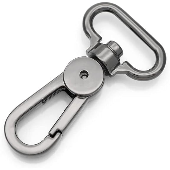 CRAFTME STUDIO Snap Hooks Swivel Push-Gate Lobster Clasps for Bags & Crafts SRCH(2-Piece, 1-Inch, Gunmetal)