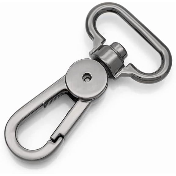 CRAFTME STUDIO Snap Hooks Swivel Push-Gate Lobster Clasps for Bags & Crafts SRCH(2-Piece, 3/4-Inch, Gunmetal)