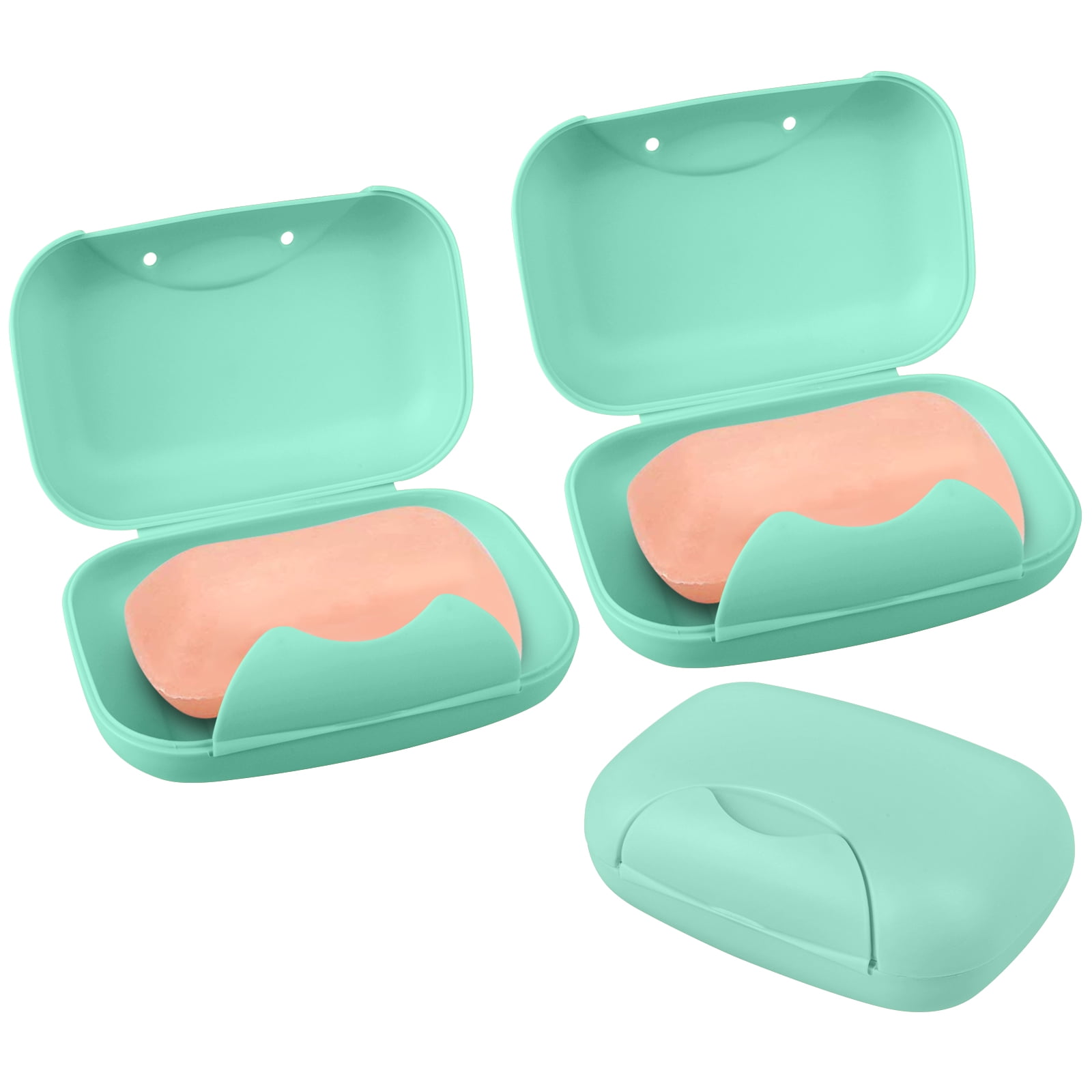 2pcs Soap Box, Travel Soap Holder Container, Plastic Soap Case with Lid