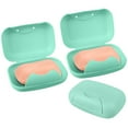 thumbnail image 1 of 2pcs Soap Box, Travel Soap Holder Container, Plastic Soap Case with Lid Lock, Soap Dish for Shower Bathroom Kitchen, Portable Bar Soap Saver Soap Tray for Travel, Camping, Outdoor Hiking, Gym, 1 of 8