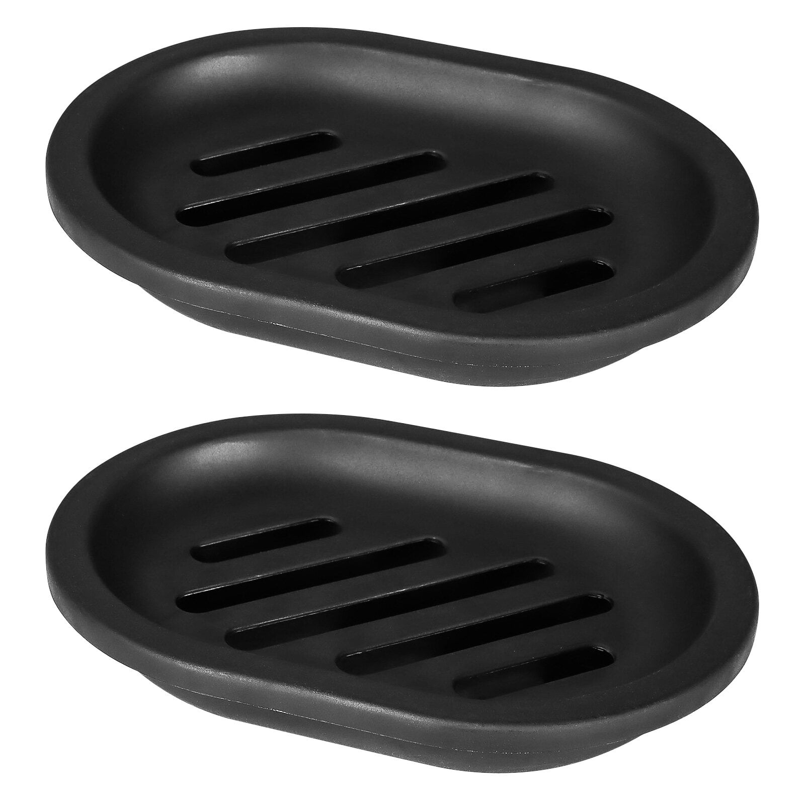 Set of 2 Soap Dishes with Drain ,DoubleLayer Soap Savers tray for