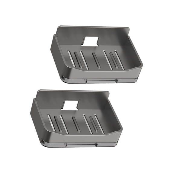 2pcs Soap Holder Wall Mounted 2Tier Drain Rack Soap Tray Space Saving Waterproof Bathroom Soap Organizers For Home Hotel