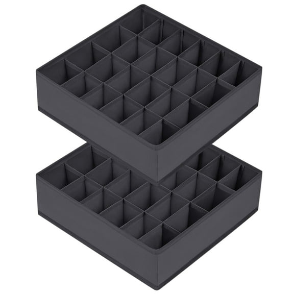 2pcs Sock Underwear Organizer Dividers, TSV 24 Cell Closet Drawer Organizers for Storing Socks, Handkerchiefs, Ties, Belts