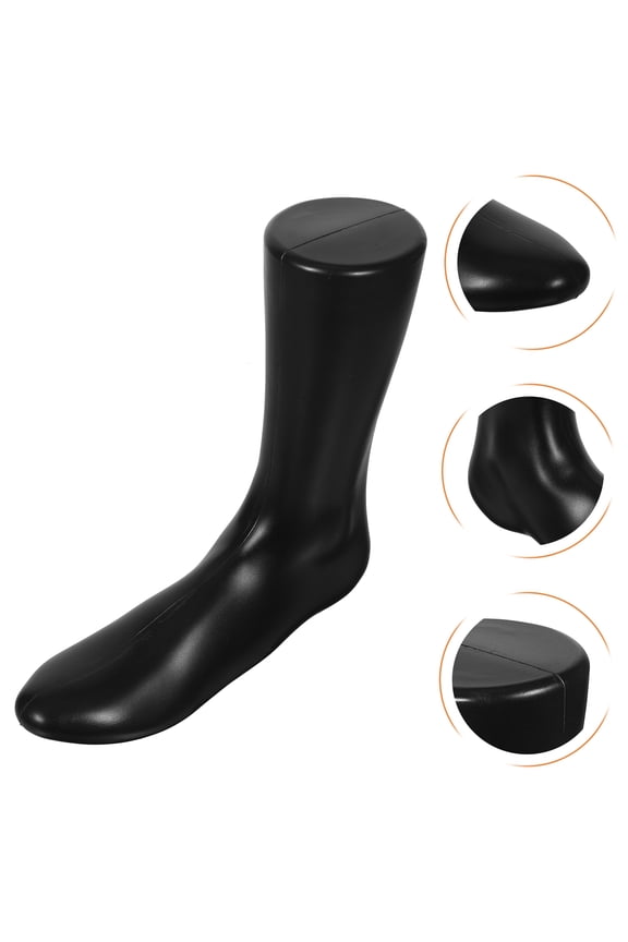 Sock Foot Models Black 2Pcs 9.1X9.1X3.1In