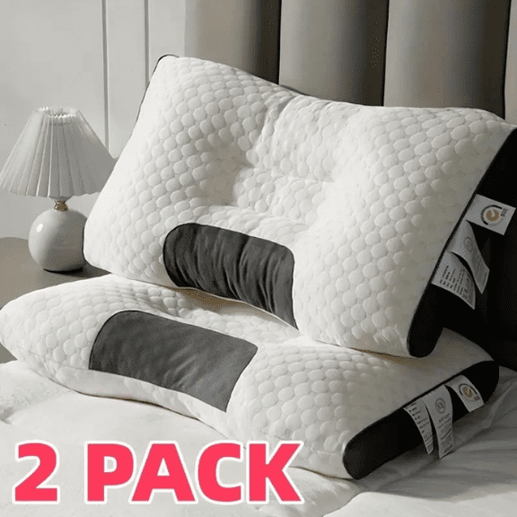 2pcs Soft Massage Neck Pillow - Adjustable Ergonomic Orthopedic pillows