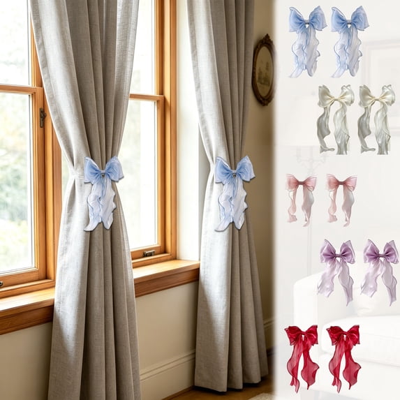 2pcs Soft Ribbon Curtain Tiebacks with Exquisite Design, Simple Stylish ...