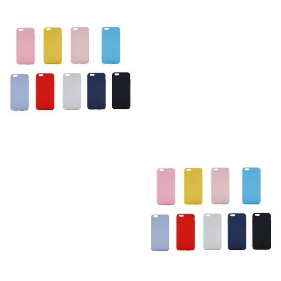 2pcs Soft TPU Case for 5/5S/SE 6/6S 6P/6SP 7/8 7P/8P X Shock-Absorption Bumper Slim Back Cover Shell