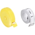 thumbnail image 1 of 2pcs Soft Tape Measure Set 150cm/60" Double Side Retractable Measuring Ruler for Body Cloth Sewing, Yellow White, 1 of 5