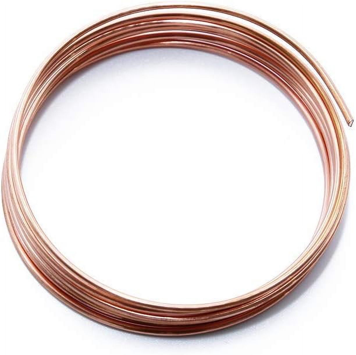 2pcs Solid Bare Copper Wire Round,Bright,Dead Soft,5 Feet 14 Gauge