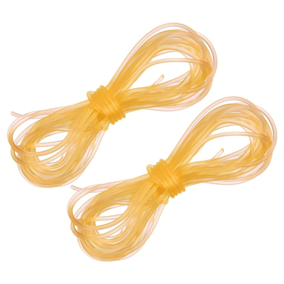 2pcs Solid Rubber Cord Tubing 2mm Dia 5.5 Yard Rubber Tube for Jewelry DIY Craft Necklaces Bracelet, Yellow