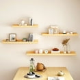 2pcs Solid Wood Floating Shelves Wall Shelves Storage Rack Display