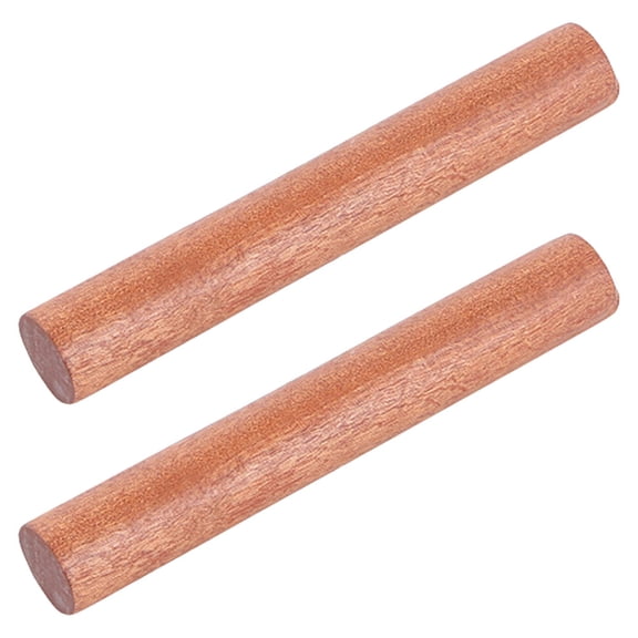 DEEPCRAFF Set of 2 Solid Wood Rolling Pins with Coffee Finish for Dough Rolling and