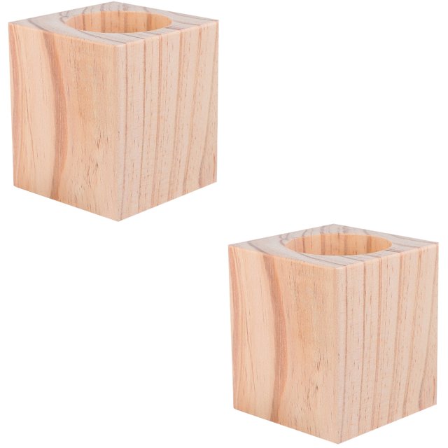 2pcs Solid Wood Round Table Lifts Furniture Leg Riser Lifters (Increase