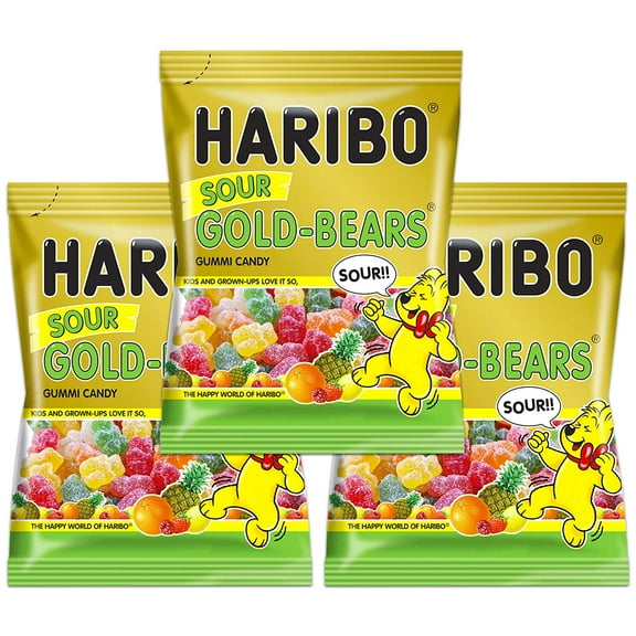 2pcs Sour Gold-Bears Gummi Candy Set of 3 3.6 oz bags