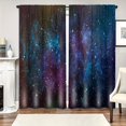 2pcs Space Galaxy tellation Printed Curtain SemiBlackout Privacy