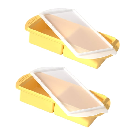 2pcs Space Saving Interlocking Cold Brick Forms For refrigerator Organization