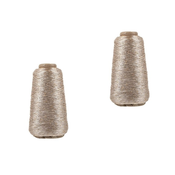 ETEREAUTY Etereaauty Golden Cotton Yarn for Crochet and Knitting, Multicoloured Shimmer 2Pcs
