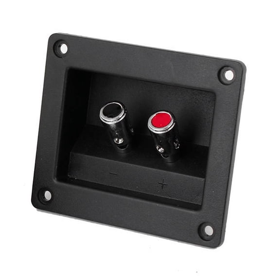 2pcs Speaker Box Push Spring Type Binding Post Terminal Connector,2 x Binding Post Terminal Board,Black