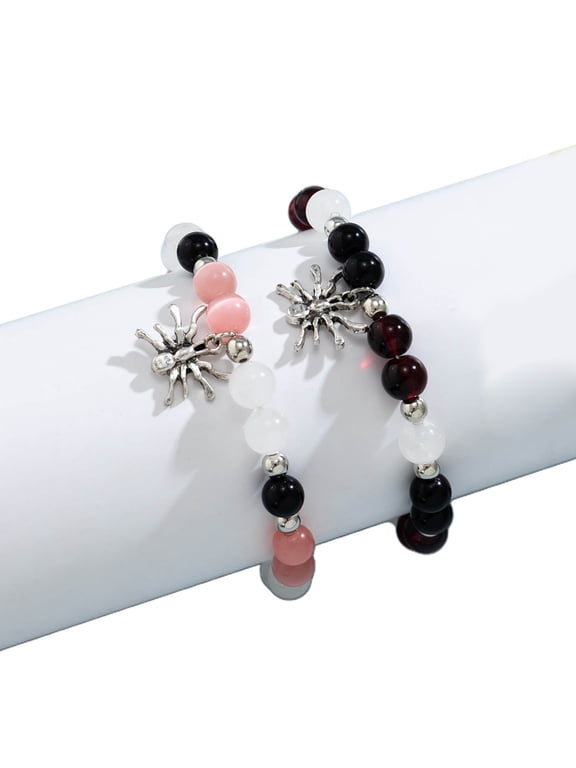 2pcs Spiders Bracelet for Women Men Couple Bangle Personality Festival Wrist Chain Jewelry Costume Accessories