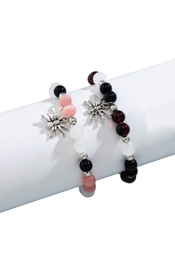 2pcs Spiders Bracelet for Women Men Couple Bangle Personality Festival Wrist Chain Jewelry Costume Accessories