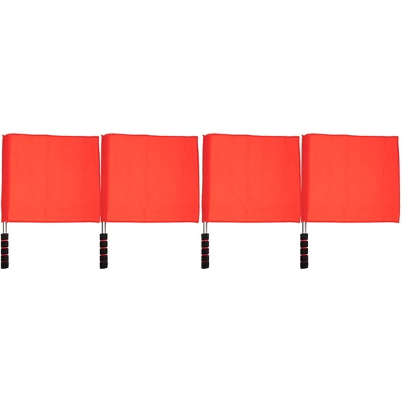 2pcs Sports Referee Flag Red Hand Flag Track and Field Flag 2pcs Linesman Official Flag for Soccer Volleyball Football Patrol Performance