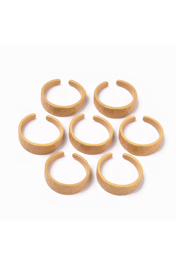 2pcs Spray Painted Alloy Cuff Rings Open Rings Cadmium Free & Lead Free Peru Size 7 1/4(17.5mm)