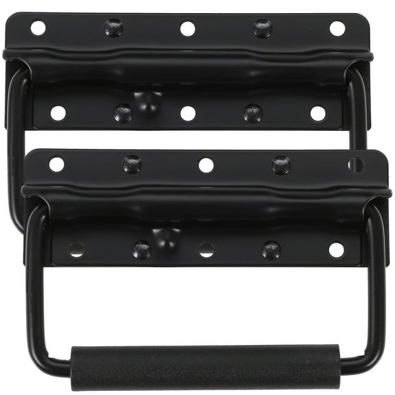 2pcs Spring Loaded Drop Handles Metal Chest Handles Surface Mounted Case Handles