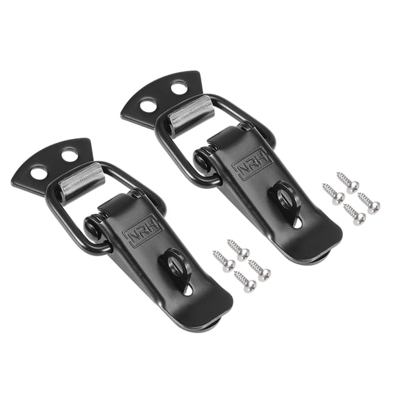 2pcs Spring Loaded Toggle Latches Lock Hasp Catch, 68mm Length + Padlock Hole for Box Case Chest, Stainless Steel