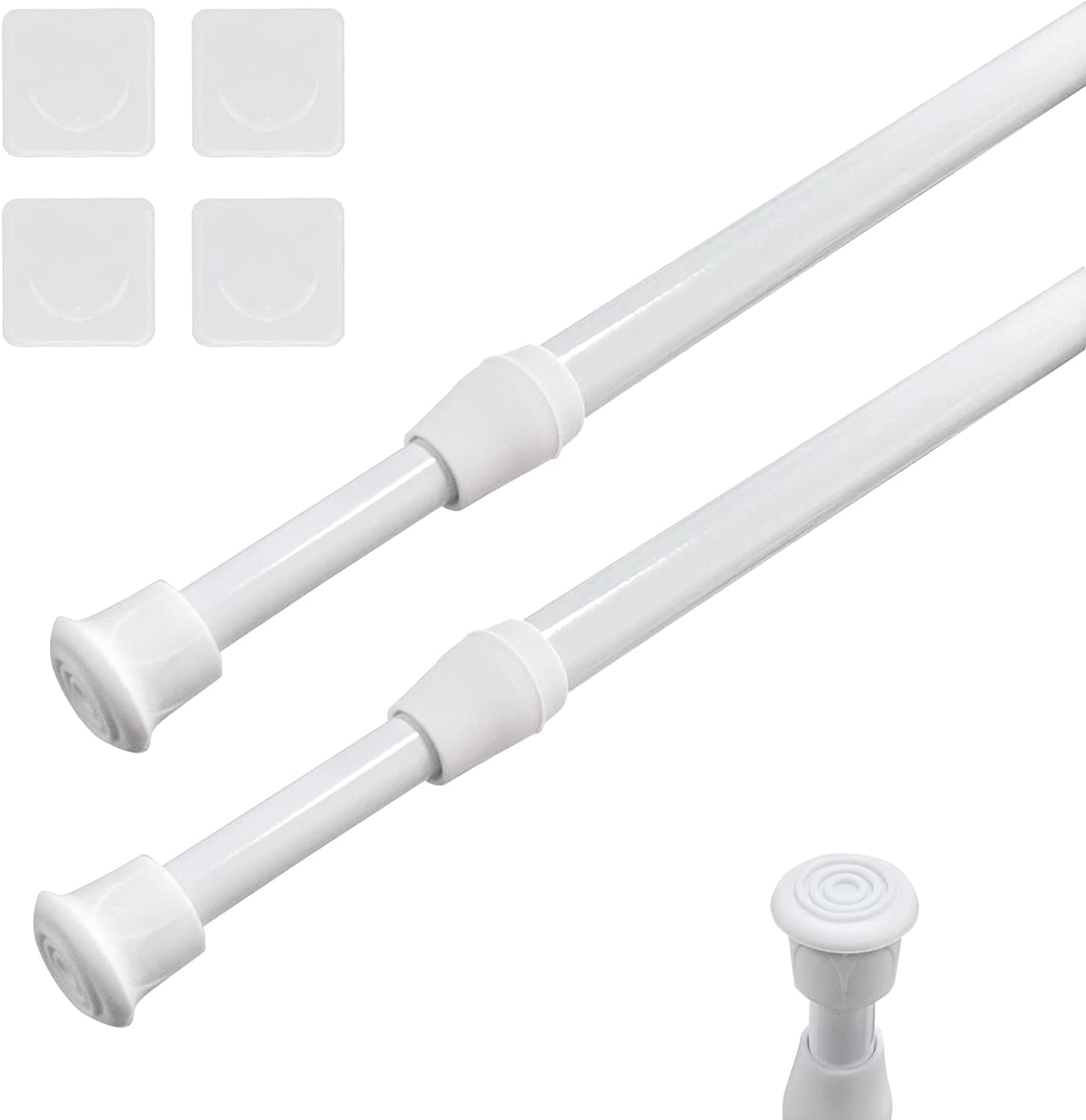 STONCEL Expandable Window Tension Rods, 2pcs 15.728 inch Adjustable